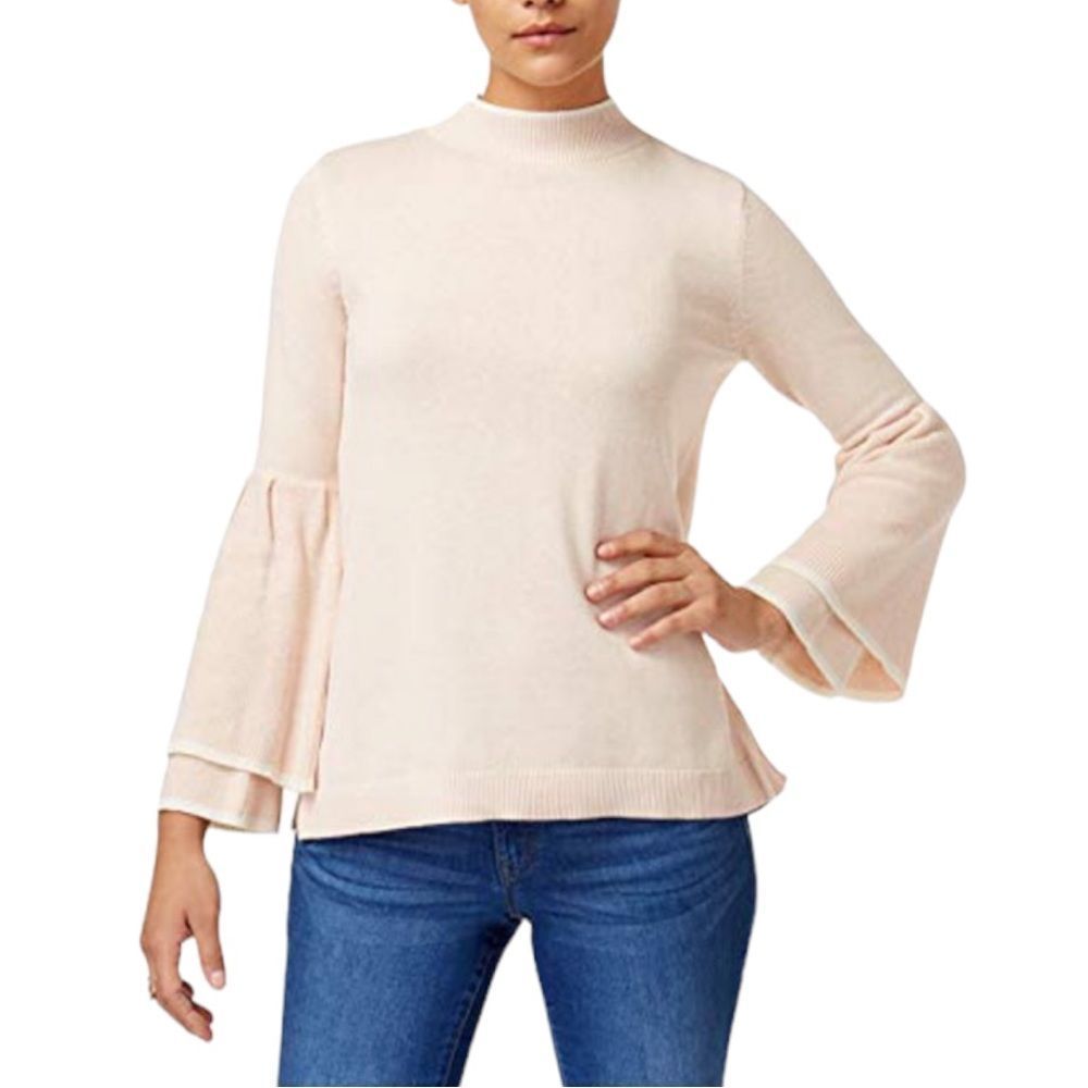 Style & Co. Pink Rose Bell Sleeve Sweater Size X Large Autumn Style